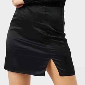 & other stories black satin mini skirt